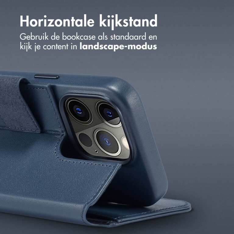Accezz Leather Bookcase 2-in-1 met MagSafe Apple iPhone 15 Pro - Nightfall Blue - Afbeelding 7
