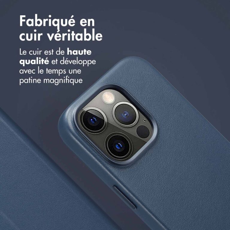 Accezz Leather Bookcase 2-in-1 met MagSafe Apple iPhone 15 Pro - Nightfall Blue - Afbeelding 10