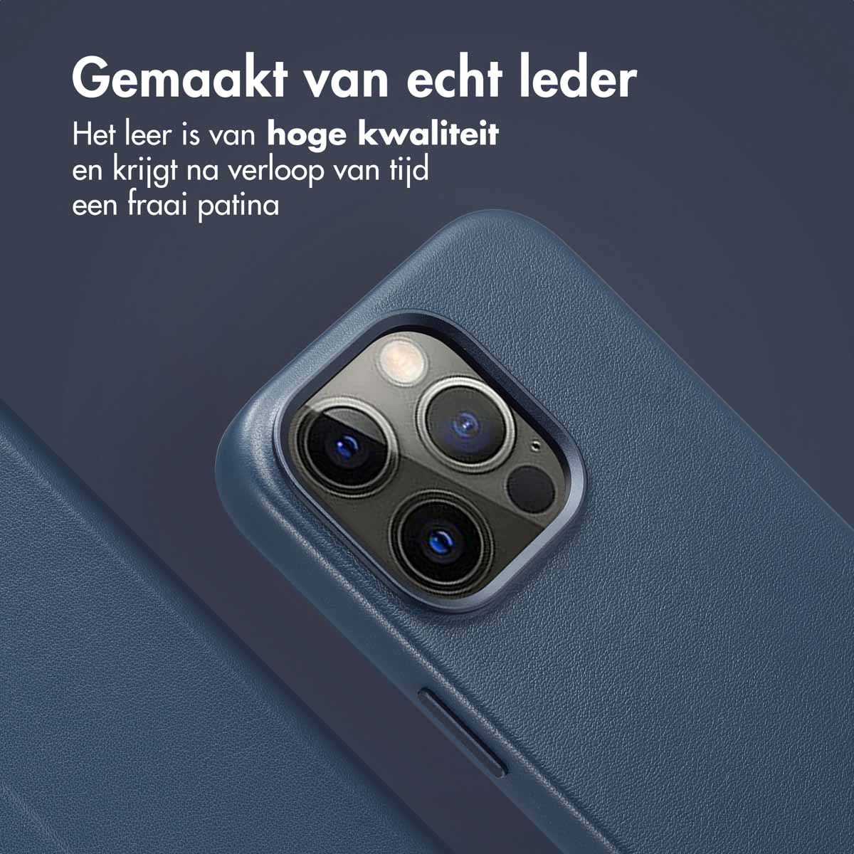 Accezz Leather Bookcase 2-in-1 met MagSafe Apple iPhone 15 Pro - Nightfall Blue - Afbeelding 8