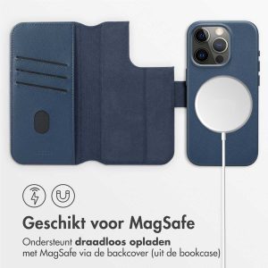 Accezz Leather Bookcase 2-in-1 met MagSafe Apple iPhone 15 Pro - Nightfall Blue