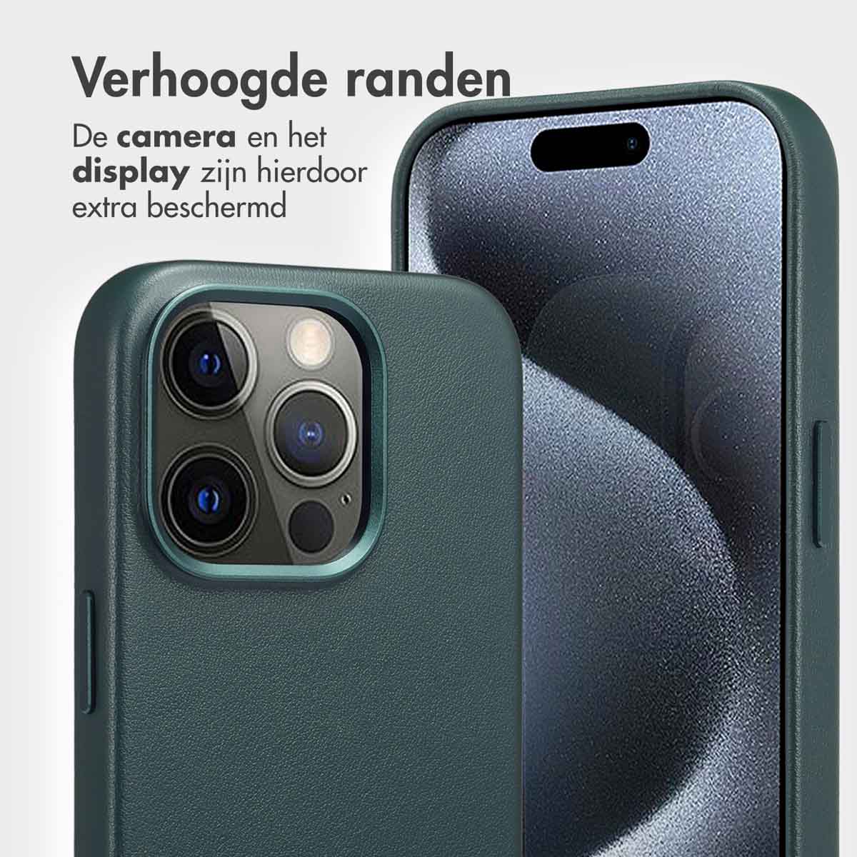 Accezz Leather Bookcase 2-in-1 met MagSafe Apple iPhone 15 Pro - Cedar Green - Afbeelding 3