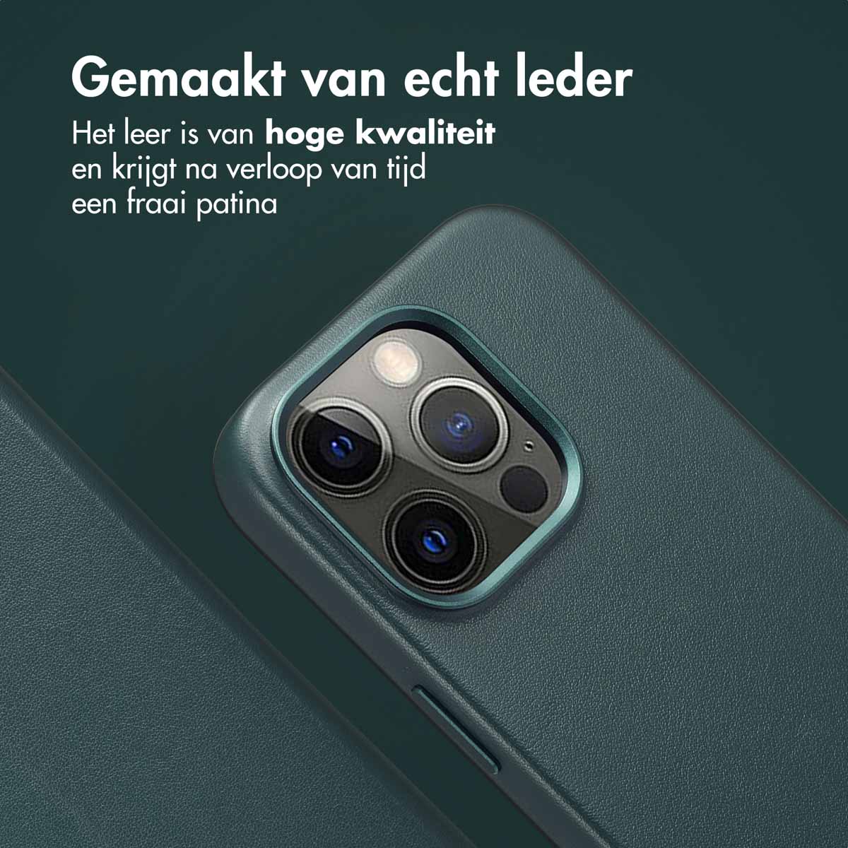 Accezz Leather Bookcase 2-in-1 met MagSafe Apple iPhone 15 Pro - Cedar Green - Afbeelding 6