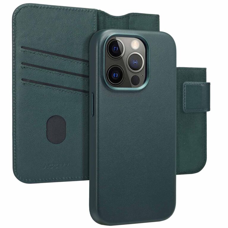 Accezz Leather Bookcase 2-in-1 met MagSafe Apple iPhone 15 Pro - Cedar Green - Afbeelding 2