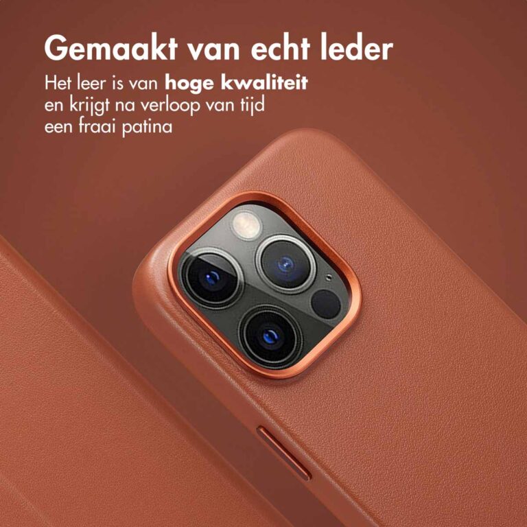 Accezz Leather Bookcase 2-in-1 met MagSafe Apple iPhone 15 Pro - Sienna Brown - Afbeelding 8