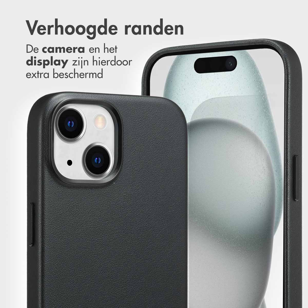 Accezz Leather Bookcase 2-in-1 met MagSafe Apple iPhone 15 - Onyx Black - Afbeelding 3