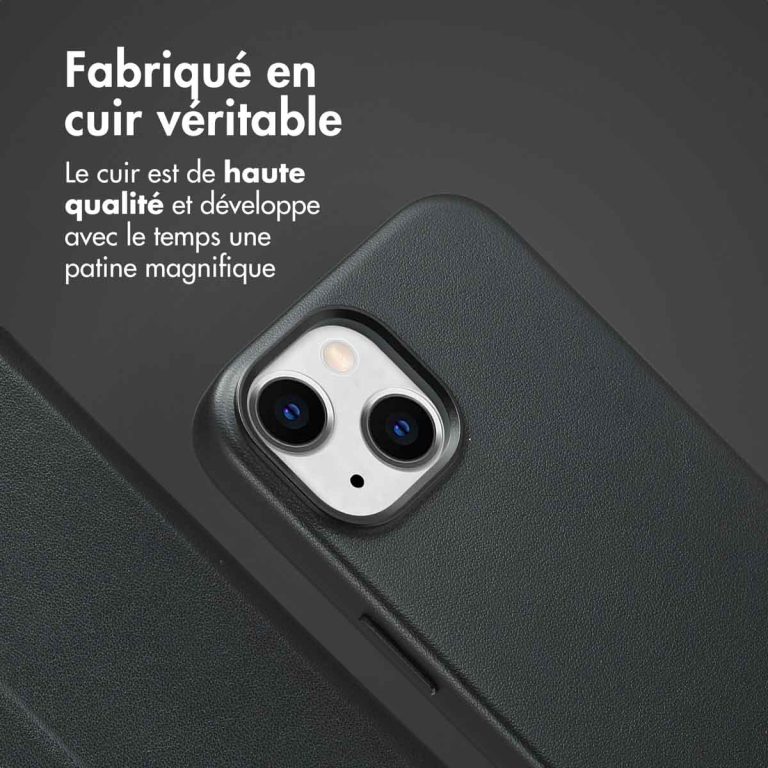 Accezz Leather Bookcase 2-in-1 met MagSafe Apple iPhone 15 - Onyx Black - Afbeelding 10