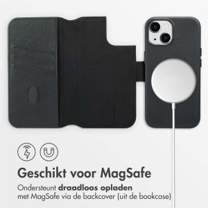 Accezz Leather Bookcase 2-in-1 met MagSafe Apple iPhone 15 - Onyx Black