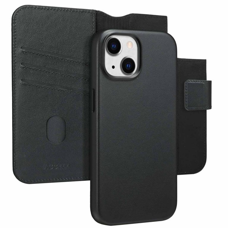 Accezz Leather Bookcase 2-in-1 met MagSafe Apple iPhone 15 - Onyx Black - Afbeelding 2