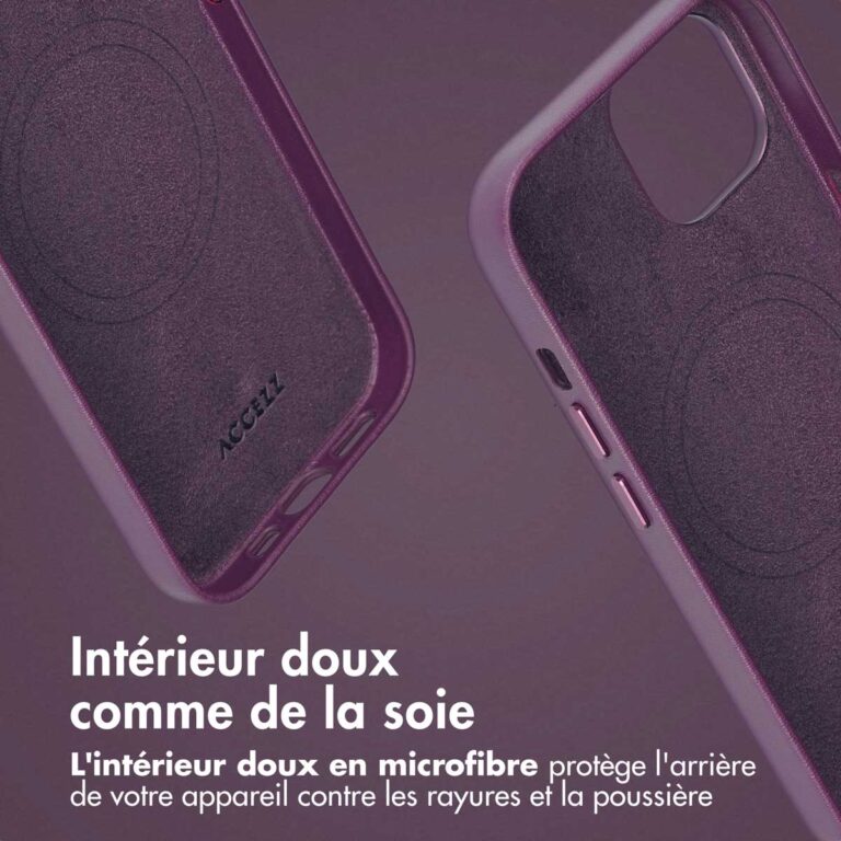 Accezz Leather Bookcase 2-in-1 met MagSafe Apple iPhone 15 - Heath Purple - Afbeelding 8