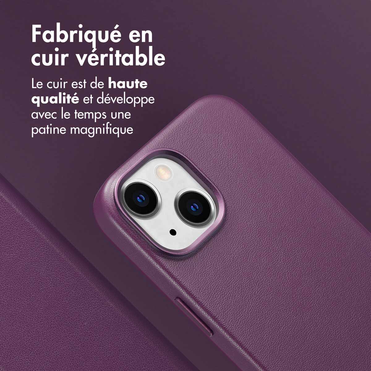 Accezz Leather Bookcase 2-in-1 met MagSafe Apple iPhone 15 - Heath Purple - Afbeelding 4