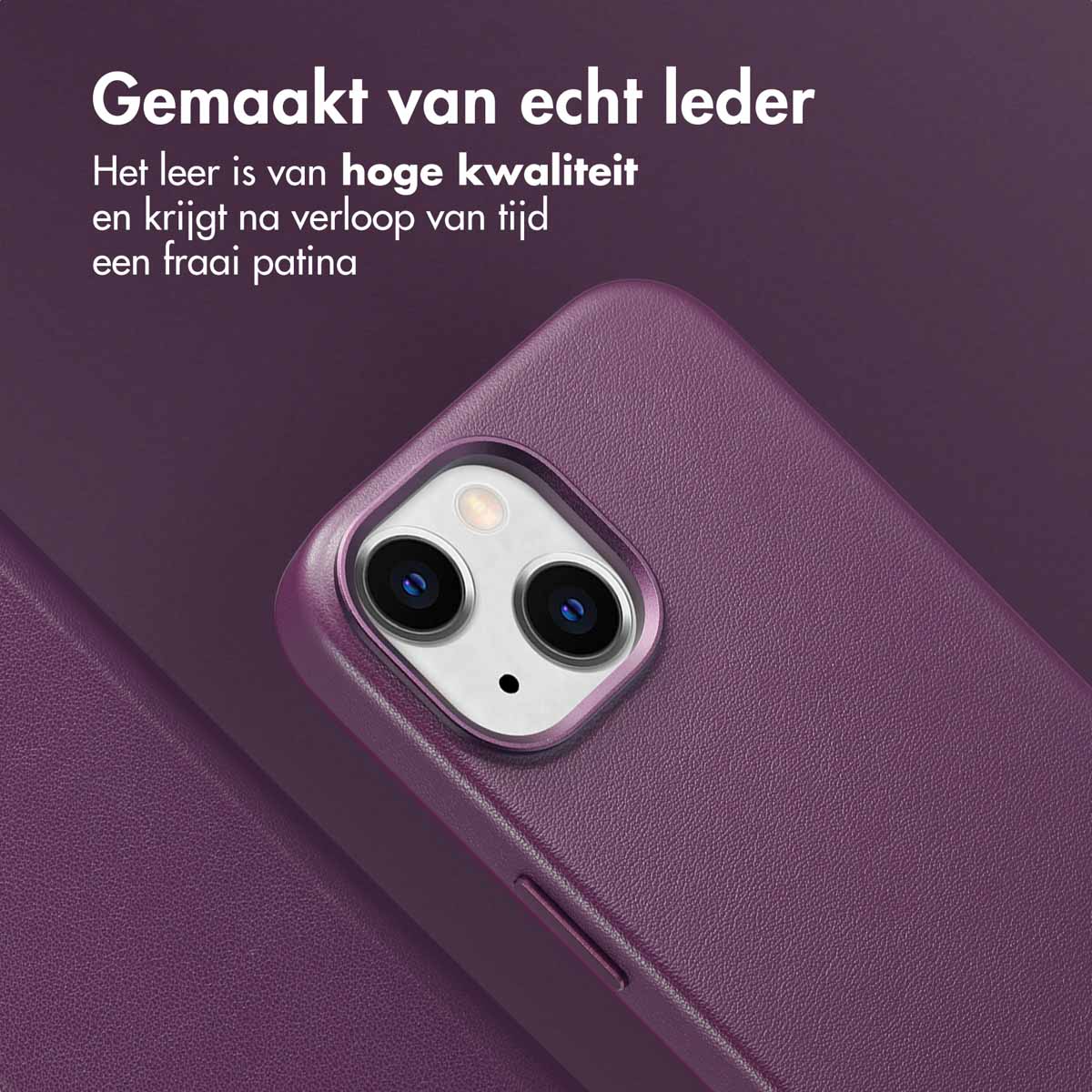 Accezz Leather Bookcase 2-in-1 met MagSafe Apple iPhone 15 - Heath Purple - Afbeelding 8