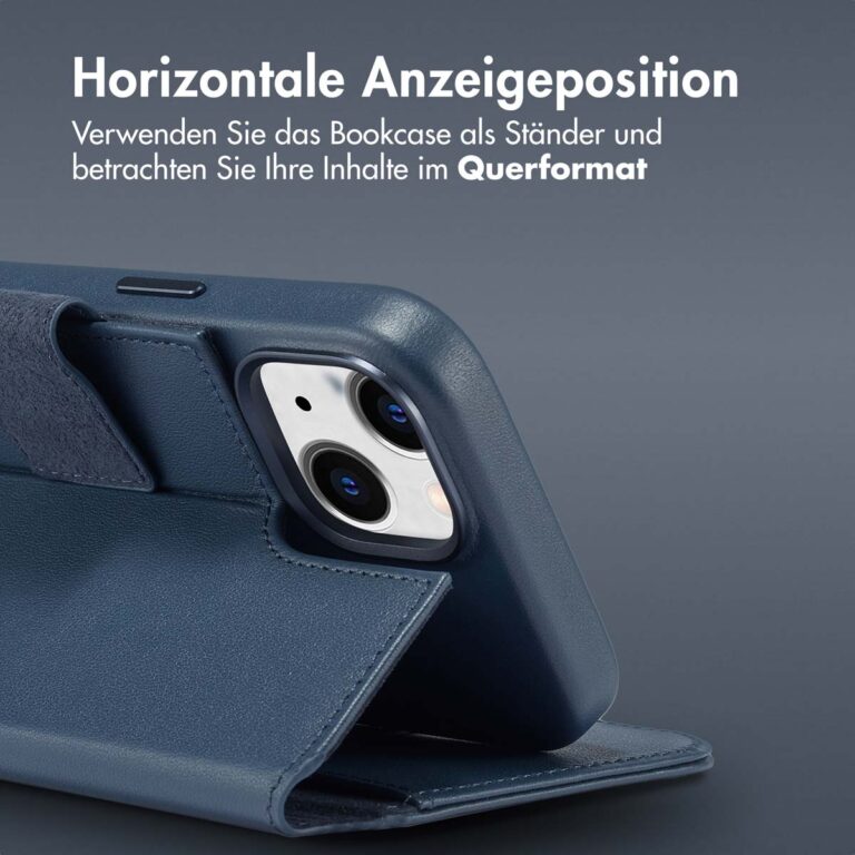 Accezz Leather Bookcase 2-in-1 met MagSafe Apple iPhone 15 - Nightfall Blue - Afbeelding 9