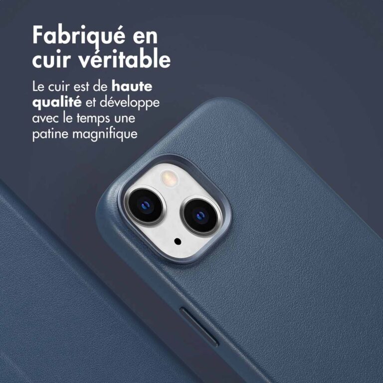 Accezz Leather Bookcase 2-in-1 met MagSafe Apple iPhone 15 - Nightfall Blue - Afbeelding 8
