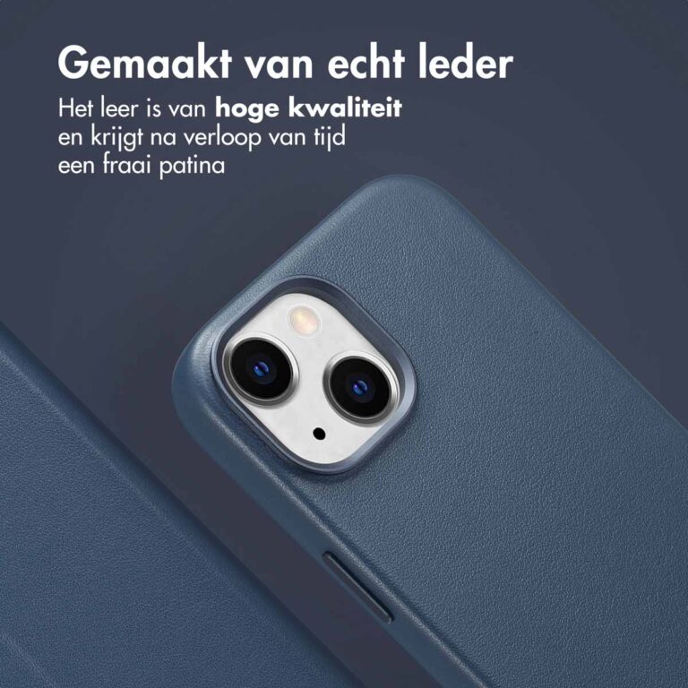 Accezz Leather Bookcase 2-in-1 met MagSafe Apple iPhone 15 - Nightfall Blue - Afbeelding 7
