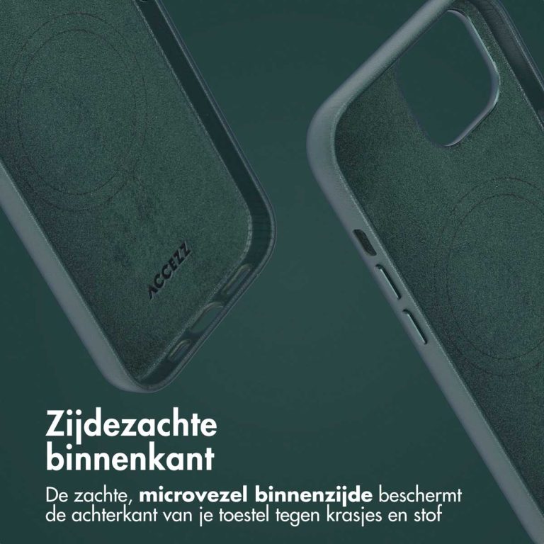 Accezz Leather Bookcase 2-in-1 met MagSafe Apple iPhone 15 - Cedar Green - Afbeelding 10