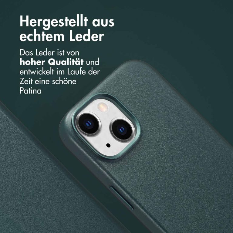 Accezz Leather Bookcase 2-in-1 met MagSafe Apple iPhone 15 - Cedar Green - Afbeelding 9
