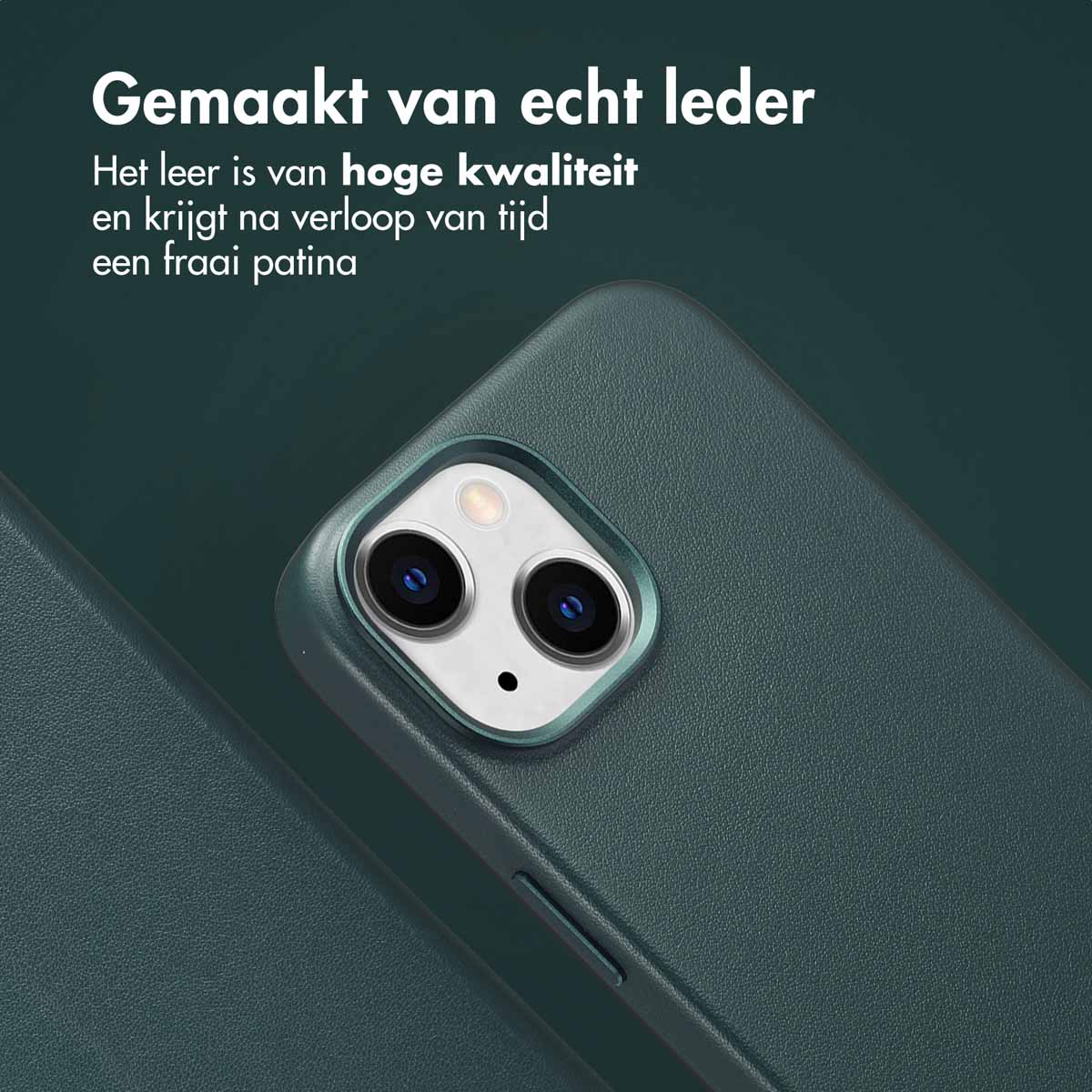 Accezz Leather Bookcase 2-in-1 met MagSafe Apple iPhone 15 - Cedar Green - Afbeelding 6