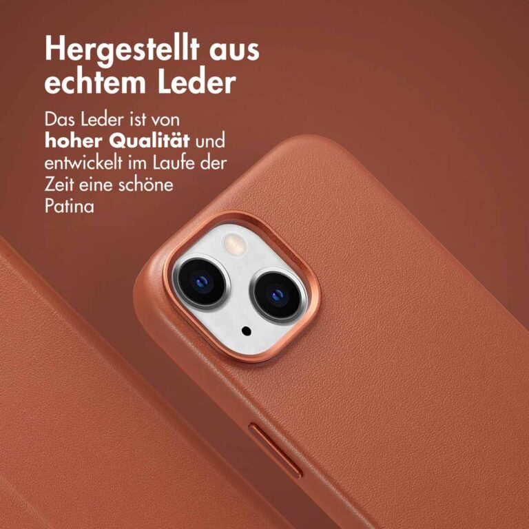 Accezz Leather Bookcase 2-in-1 met MagSafe Apple iPhone 15 - Sienna Brown - Afbeelding 9