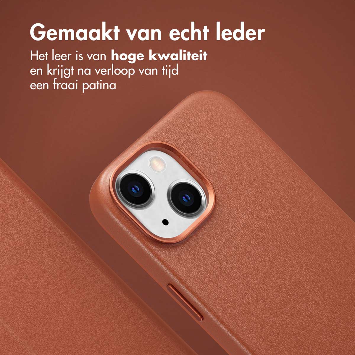 Accezz Leather Bookcase 2-in-1 met MagSafe Apple iPhone 15 - Sienna Brown - Afbeelding 7