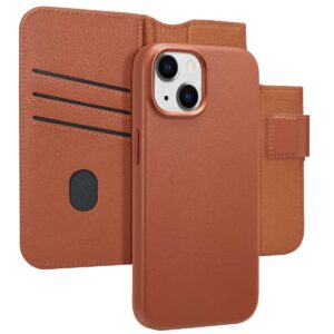 Accezz Leather Bookcase 2-in-1 met MagSafe Apple iPhone 15 - Sienna Brown
