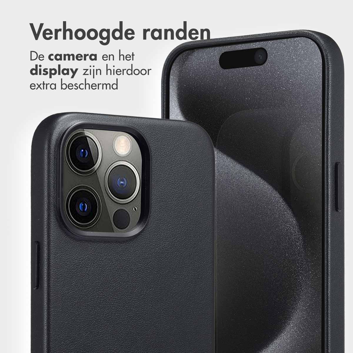 Accezz Leather Bookcase 2-in-1 met MagSafe Apple iPhone 15 Pro Max - Onyx Black - Afbeelding 3