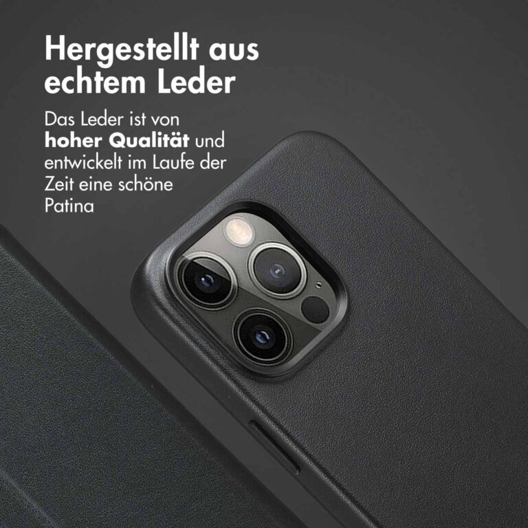 Accezz Leather Bookcase 2-in-1 met MagSafe Apple iPhone 15 Pro Max - Onyx Black - Afbeelding 9
