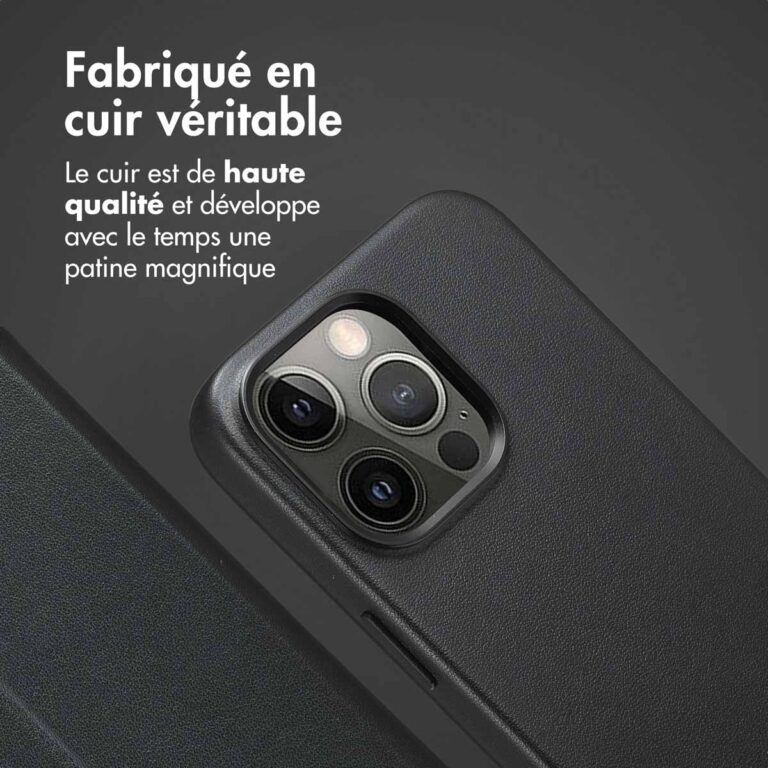 Accezz Leather Bookcase 2-in-1 met MagSafe Apple iPhone 15 Pro Max - Onyx Black - Afbeelding 8