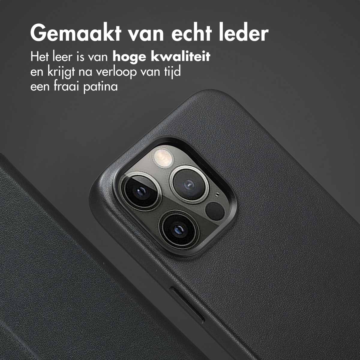 Accezz Leather Bookcase 2-in-1 met MagSafe Apple iPhone 15 Pro Max - Onyx Black - Afbeelding 6