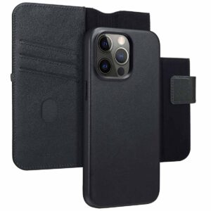 Accezz Leather Bookcase 2-in-1 met MagSafe Apple iPhone 15 Pro Max - Onyx Black