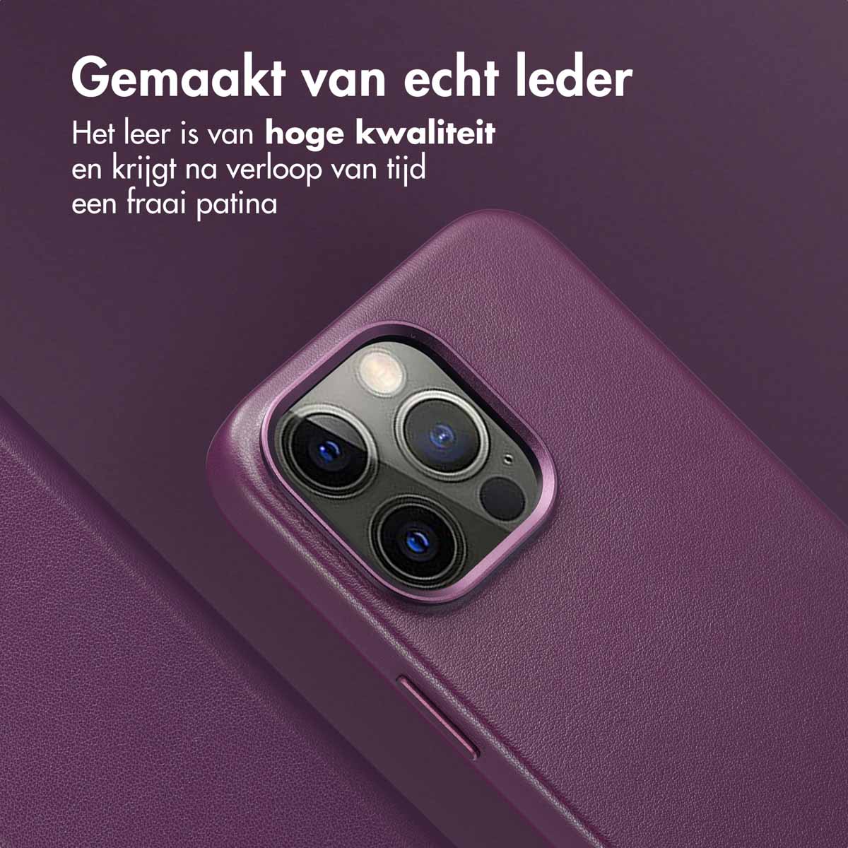 Accezz Leather Bookcase 2-in-1 met MagSafe Apple iPhone 15 Pro Max - Heath Purple - Afbeelding 8