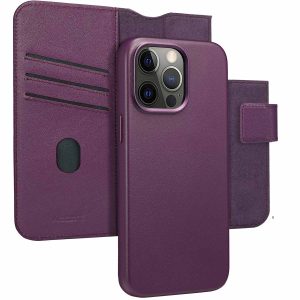 Accezz Leather Bookcase 2-in-1 met MagSafe Apple iPhone 15 Pro Max - Heath Purple