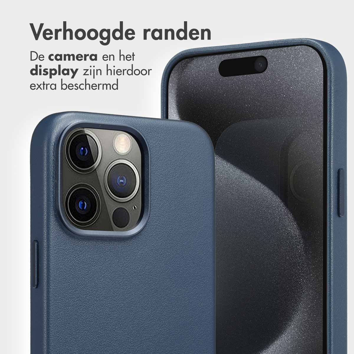 Accezz Leather Bookcase 2-in-1 met MagSafe Apple iPhone 15 Pro Max - Nightfall Blue - Afbeelding 3