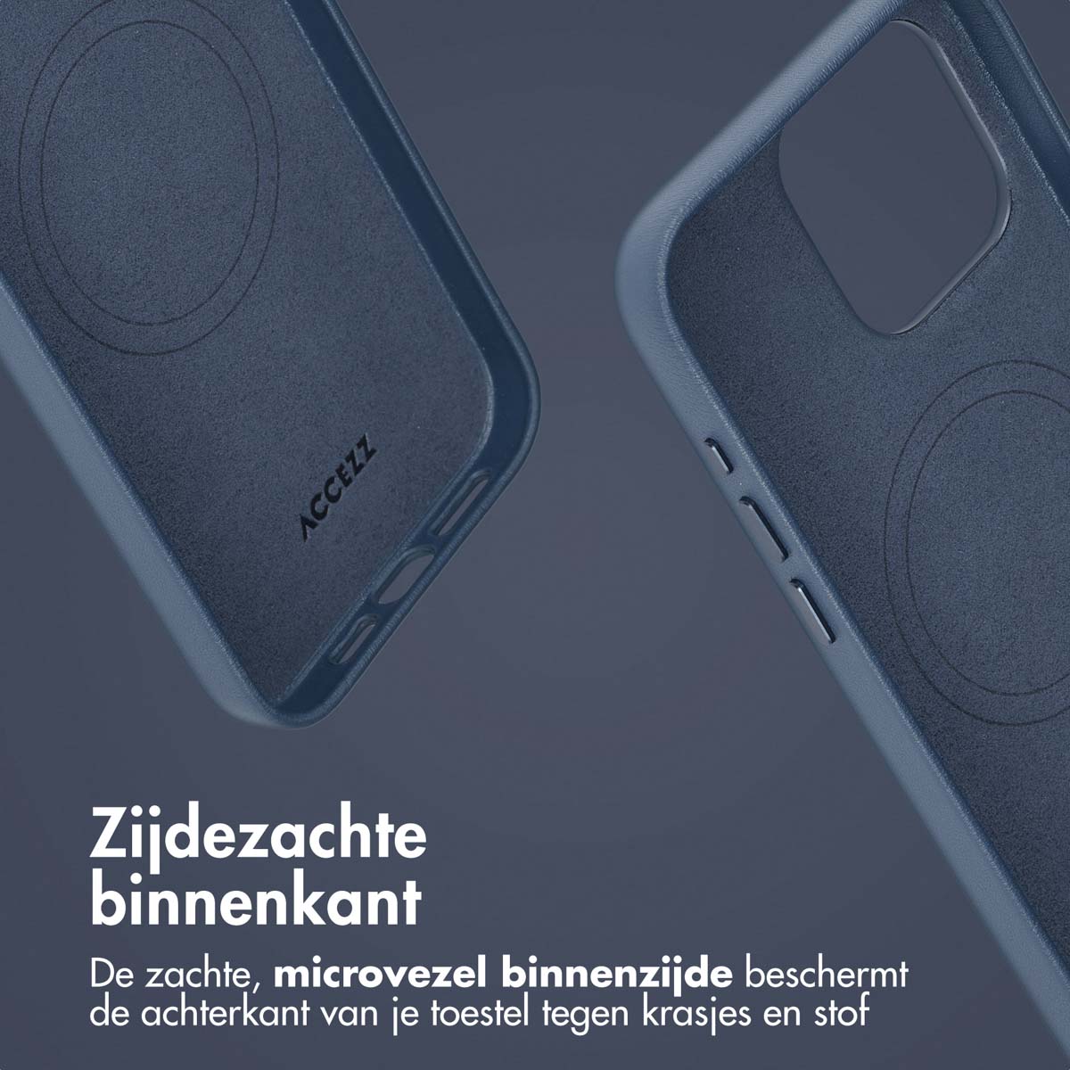 Accezz Leather Bookcase 2-in-1 met MagSafe Apple iPhone 15 Pro Max - Nightfall Blue - Afbeelding 4