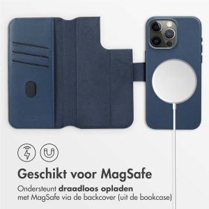 Accezz Leather Bookcase 2-in-1 met MagSafe Apple iPhone 15 Pro Max - Nightfall Blue