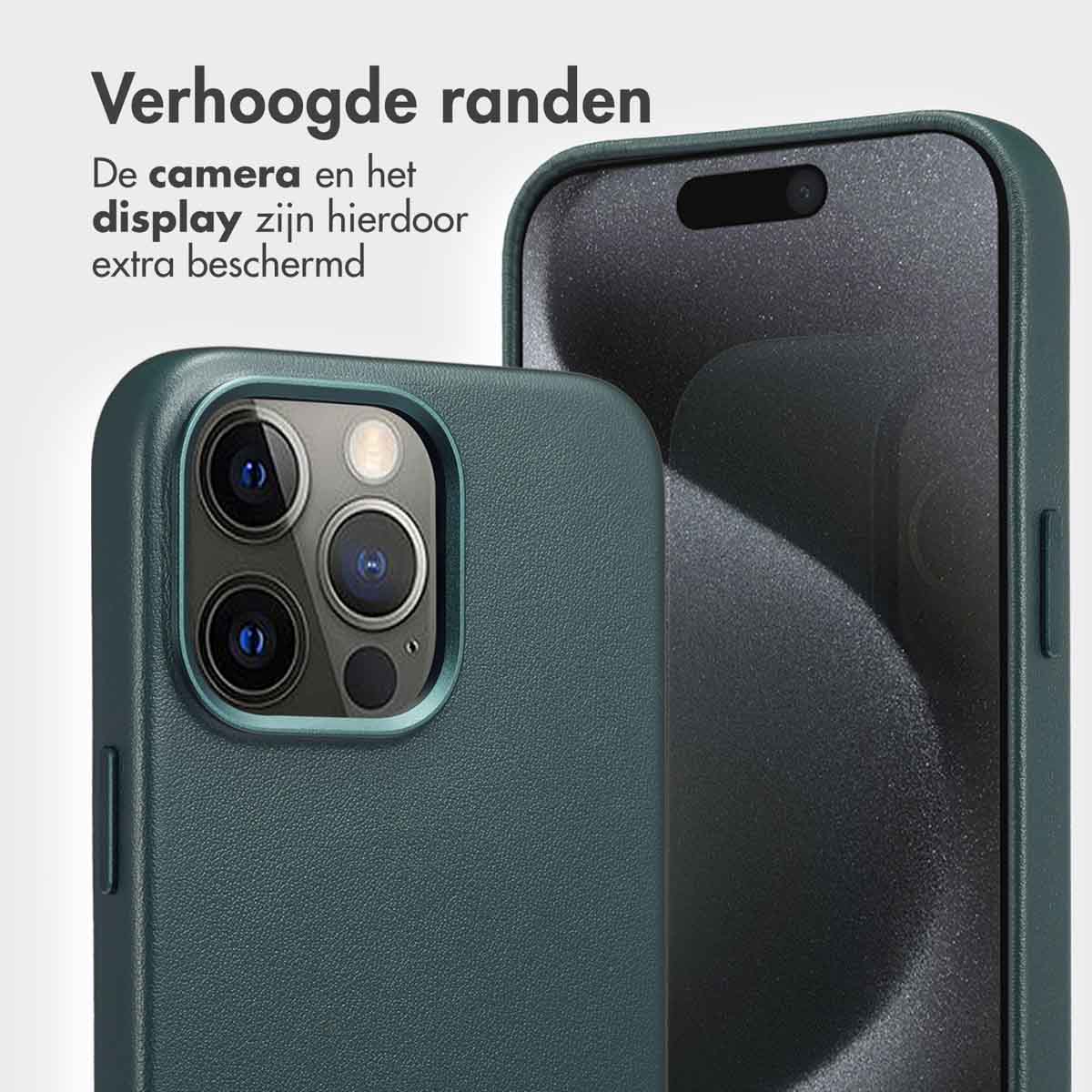 Accezz Leather Bookcase 2-in-1 met MagSafe Apple iPhone 15 Pro Max - Cedar Green - Afbeelding 3