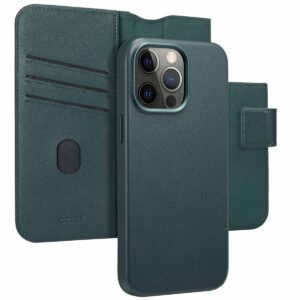 Accezz Leather Bookcase 2-in-1 met MagSafe Apple iPhone 15 Pro Max - Cedar Green