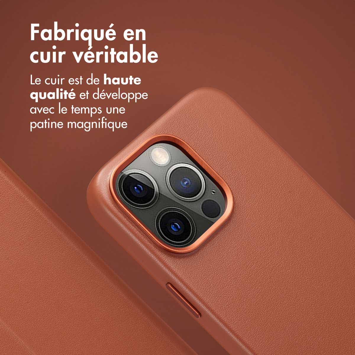 Accezz Leather Bookcase 2-in-1 met MagSafe Apple iPhone 15 Pro Max - Sienna Brown - Afbeelding 8