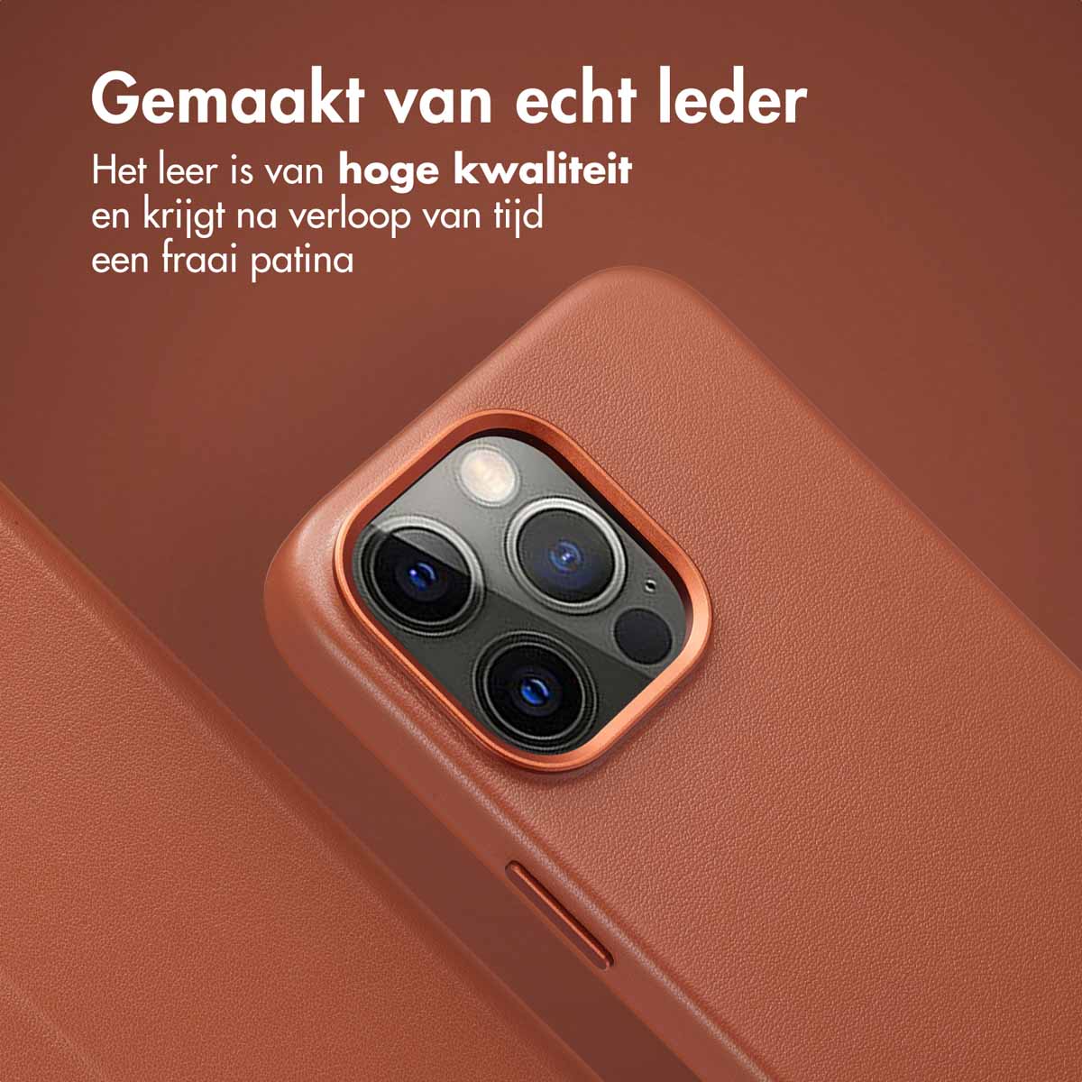 Accezz Leather Bookcase 2-in-1 met MagSafe Apple iPhone 15 Pro Max - Sienna Brown - Afbeelding 7