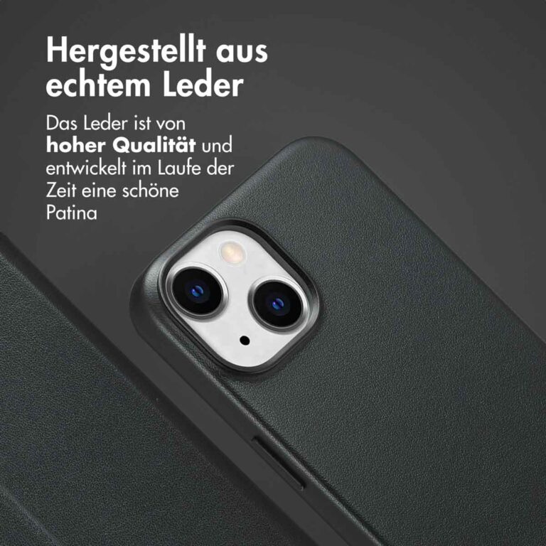 Accezz Leather Bookcase 2-in-1 met MagSafe Apple iPhone 14 - Onyx Black - Afbeelding 9