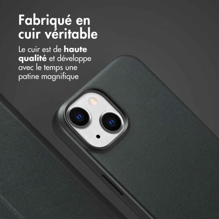 Accezz Leather Bookcase 2-in-1 met MagSafe Apple iPhone 14 - Onyx Black - Afbeelding 8