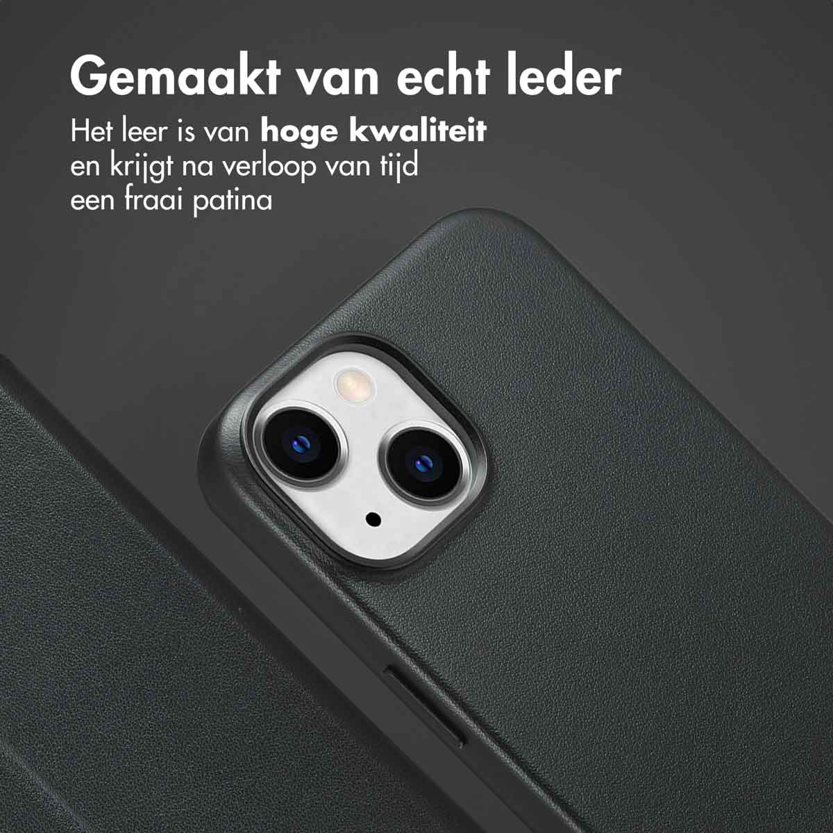 Accezz Leather Bookcase 2-in-1 met MagSafe Apple iPhone 14 - Onyx Black - Afbeelding 7