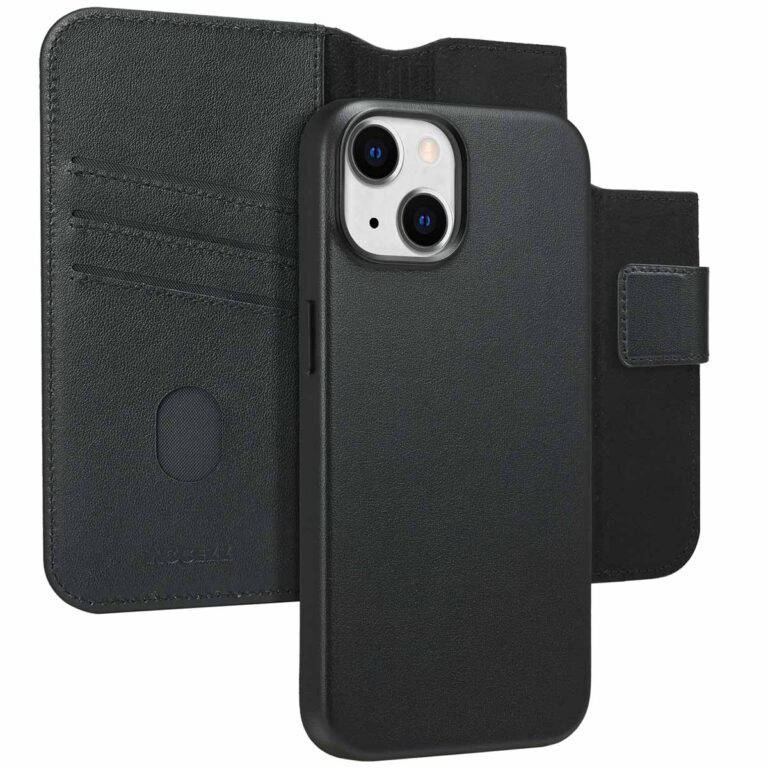 Accezz Leather Bookcase 2-in-1 met MagSafe Apple iPhone 14 - Onyx Black - Afbeelding 2