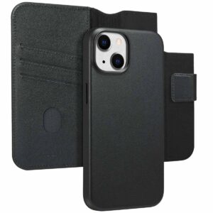 Accezz Leather Bookcase 2-in-1 met MagSafe Apple iPhone 14 - Onyx Black