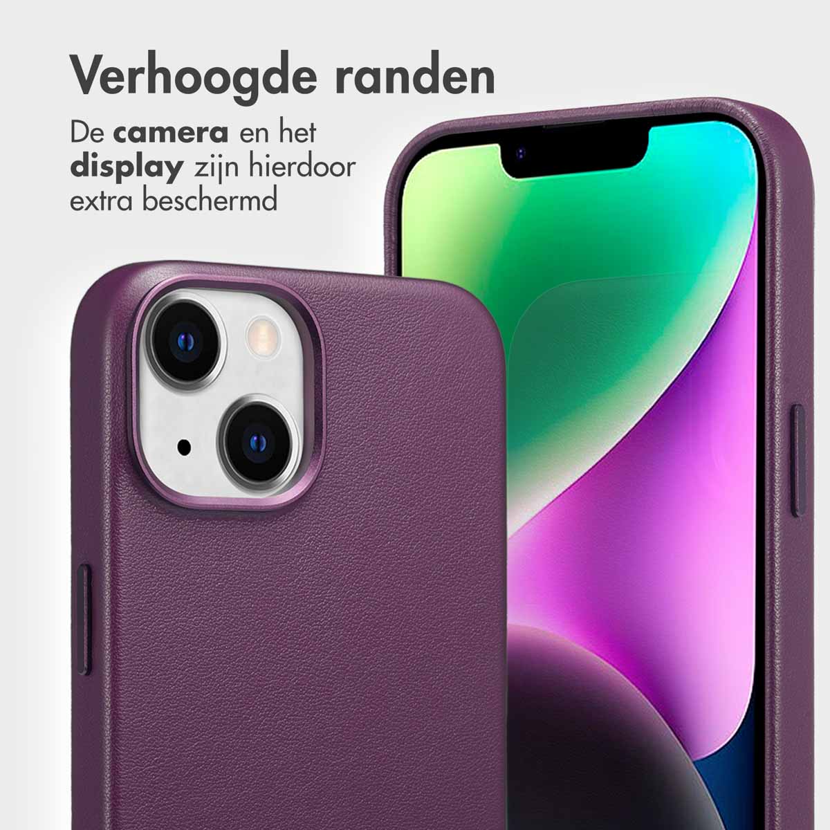 Accezz Leather Bookcase 2-in-1 met MagSafe Apple iPhone 14 - Heath Purple - Afbeelding 10