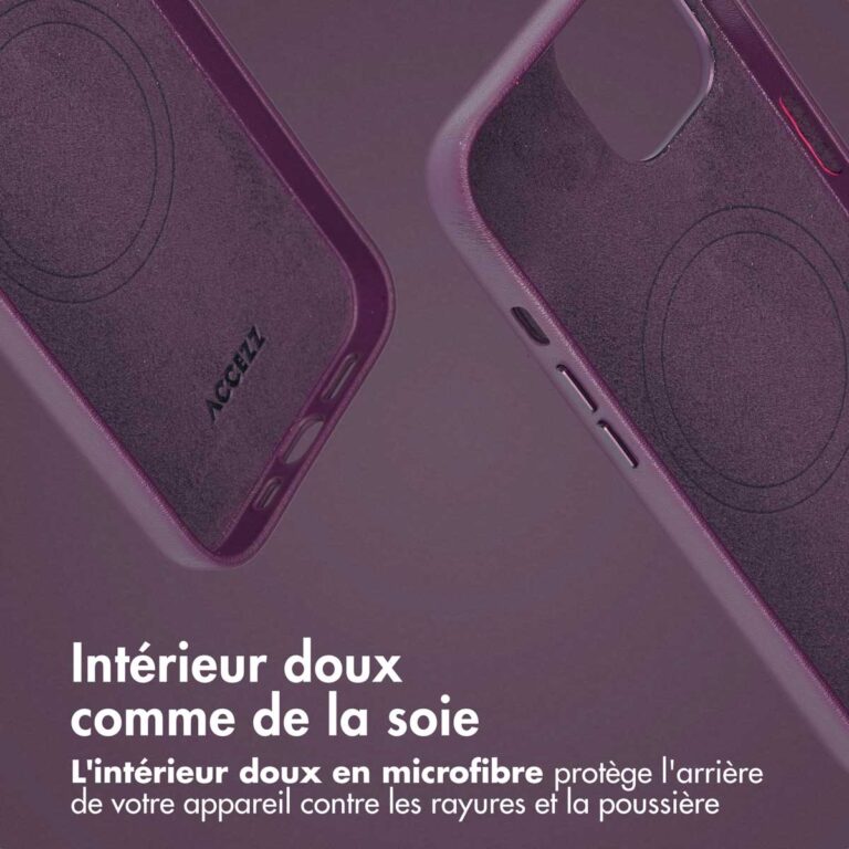 Accezz Leather Bookcase 2-in-1 met MagSafe Apple iPhone 14 - Heath Purple - Afbeelding 6