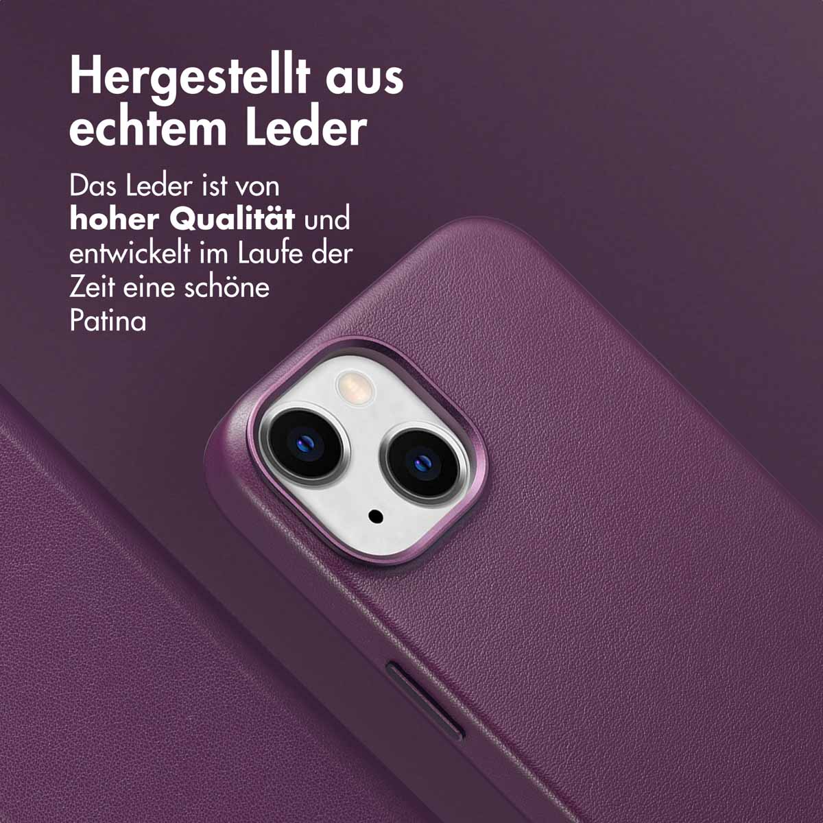 Accezz Leather Bookcase 2-in-1 met MagSafe Apple iPhone 14 - Heath Purple - Afbeelding 3