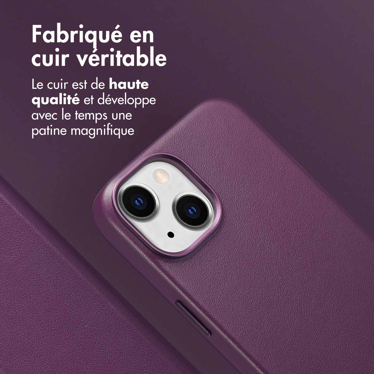 Accezz Leather Bookcase 2-in-1 met MagSafe Apple iPhone 14 - Heath Purple - Afbeelding 2