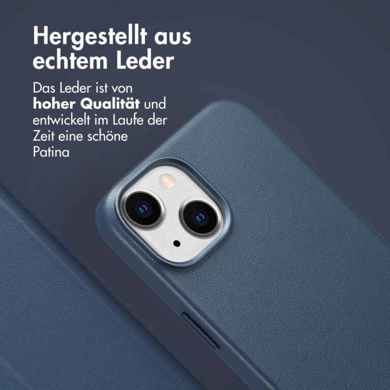 Accezz Leather Bookcase 2-in-1 met MagSafe Apple iPhone 14 - Nightfall Blue - Afbeelding 9