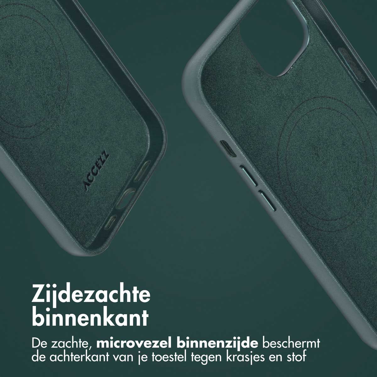 Accezz Leather Bookcase 2-in-1 met MagSafe Apple iPhone 14 - Cedar Green - Afbeelding 10