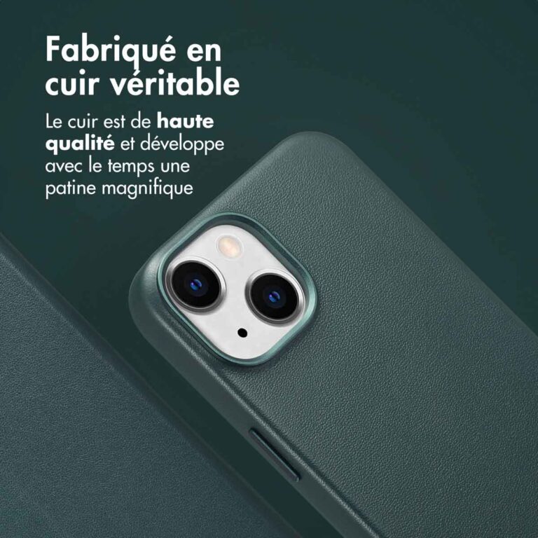 Accezz Leather Bookcase 2-in-1 met MagSafe Apple iPhone 14 - Cedar Green - Afbeelding 8